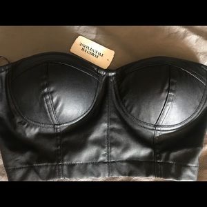 Forever 21 Faux Leather Bustier NWT size Medium